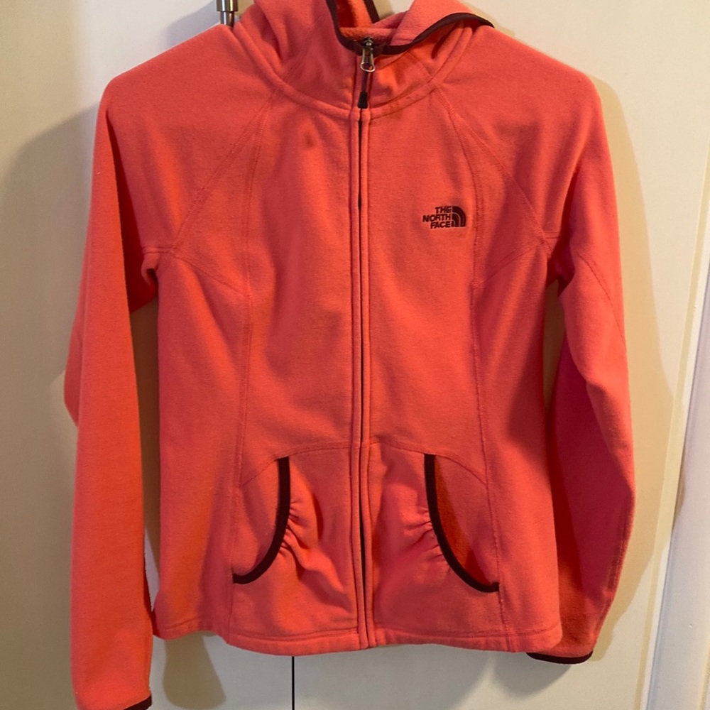 Northface women’s small hoodie salmon/pink color